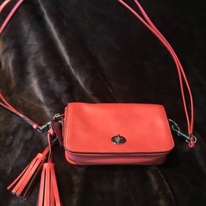 Coral coach crossbody bag